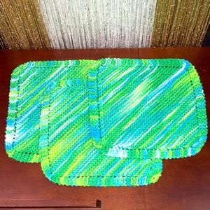 Handmade Organic Cotton Washcloth Trio